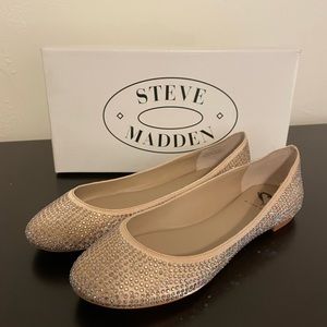 Steve Madden Rhinestone Bridal Flats - BRAND NEW